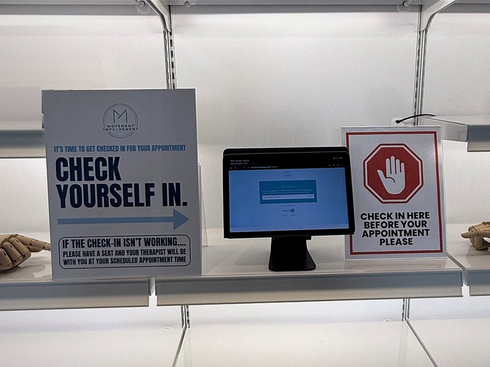 Self check-in tablet at our front desk